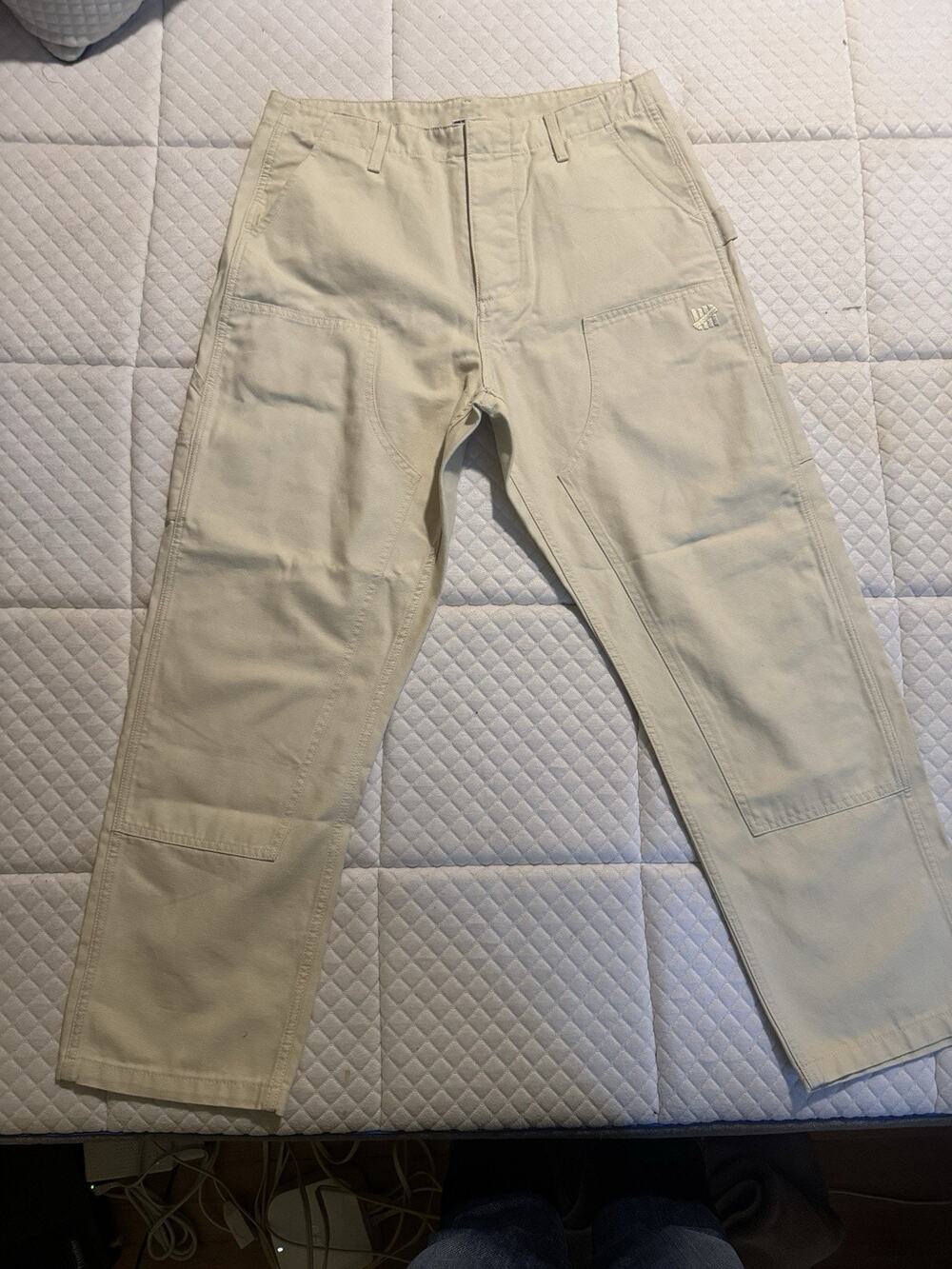 UNDEFEATED Speed Association Double Knee Carpenter Pants Cream Ivory Mens 34